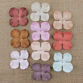 Набір гортензій в вінтажних тонах 25 мм, 10 шт.