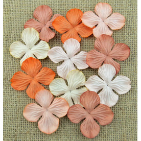 Набор гортензии в оранжевых тонах 35 мм, 10 шт.