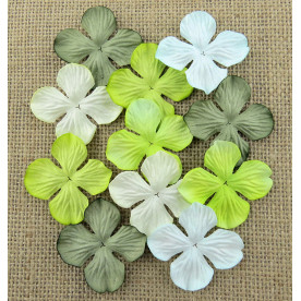 Набор гортензии в зеленых тонах 35 мм, 10 шт.