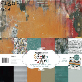Набор бумаги "Scrap Yard" 30х30 см 12 листов + наклейки от Kaisercraft