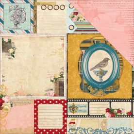 Двосторонній папір Juliet Nostalgia 30х30 см від Bo-Bunny