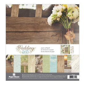 Набір паперу Wedding Day, 10 аркушів + наклейки, розмір 30 * 30 см від Paper House