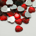 Набір гранованих сердечок, червоний, 10 мм, 10 шт.