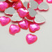 Набор граненых сердечек, ярко-розовый, 8 мм, 10 шт.