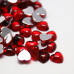 Набір гладких сердечок, червоний, 8 мм, 10 шт.