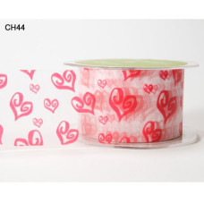 Прозрачная лента Red Hearts 90 см от May Arts