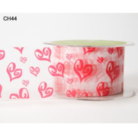 Прозора стрічка Red Hearts 90 см від May Arts