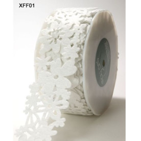 Фетровий стрічка Floral Felt White, ширина 7 см, довжина 90 см від May Arts