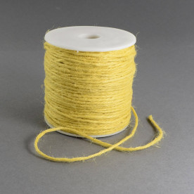 Пеньковый шнур желтый, 2 мм, 1 м