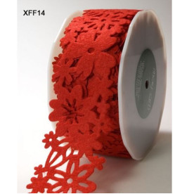 Фетровий стрічка Floral Felt Red, ширина 7 см, довжина 90 см від May Arts