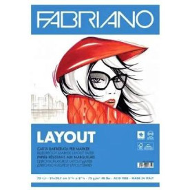 Склейка для маркеров Layout А4 ,21x29,7см, 75г/м2, 70л, Fabriano