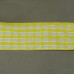 Стрічка сатиновая в клітинку, жовта, ширина 40 мм, довжина 90 см.