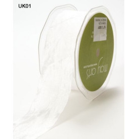 Шебби-лента Silky Crush White 90 см от May Arts