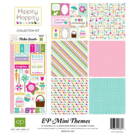 Набор скрапбумаги Hippity Hoppity 6 листов + лист наклеек 30х30 см от Echo Park