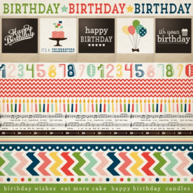 Скраппапір двосторонній Border Strips 30х30 від Carta Bella