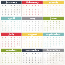 Скраппапір двосторонній Calendar Months 30х30 від Echo Park