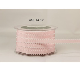 Репсовая лента с зубчатым краем Grosgrain Pink 90 см от May Arts