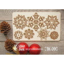 Чіпборд набір сніжинок 70 x 115 мм від Scrapbox