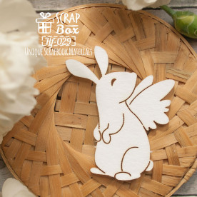 Чіпборд кролик з крилами 40 x 50 мм від Scrapbox