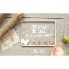 Чіпборд тонка рамка Love This 64 x 30 мм від Scrapbox