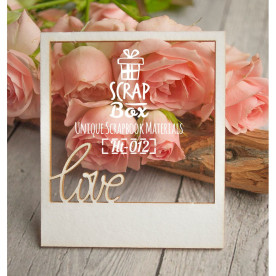 Чіпборд слайд з написом Love 60 x 70 мм від Scrapbox