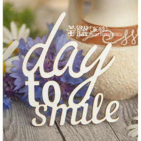 Чіпборд напис day to smile 43 x 50 мм від Scrapbox