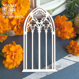 Чіпборд готичне вікно, 48x90мм, Scrapbox