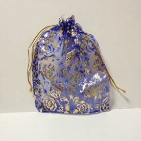 Пакет из органзы с узором 13х18 см, сиреневый