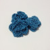 Вязаный двухслойный цветок, 36 мм, цвет синий