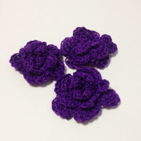 В'язаний двошаровий квітка, 36 мм, колір ліловий