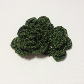 В'язаний двошаровий квітка, 36 мм, колір темно-зелений