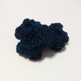 В'язаний двошаровий квітка, 36 мм, колір смарагдовий