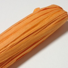 Рафия натуральная однотонная, 5 мм, 1 м, цвет оранжевый