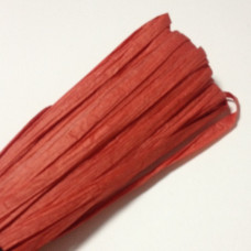 Рафия натуральная однотонная, 5 мм, 1 м, цвет красный
