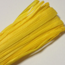 Рафия натуральная однотонная, 5 мм, 1 м, цвет ярко-желтый