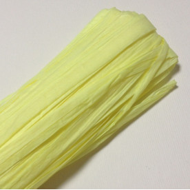 Рафия натуральная однотонная, 5 мм, 1 м, цвет лимонный