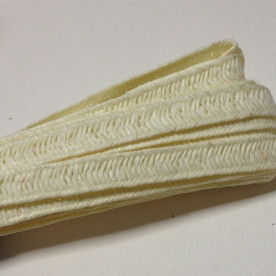 Плетеный бумажный шнур, 8 мм, 90 см, цвет слоновая кость
