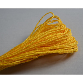 Бумажный шнур однотонный желтый, 1,5 мм, 1 м