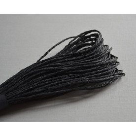 Паперовий шнур однотонний чорний, 1,5 мм, 1 м
