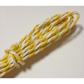 Двоколірний паперовий шнур, 2 мм, рулон 7 м, колір жовтий