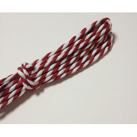Двухцветный бумажный шнур, 2 мм, рулон 7 м, цвет красный