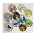 Набір скляних кабошонов Райські Птахи, 10 шт, розмір 15 мм