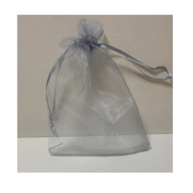 Пакетик з органзи однотонний сірий, 12 * 10 см