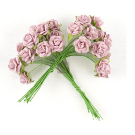 Букетик декоративних трояндочок Artist's Aids Mini Roses, колір - ніжно-лавандовий, 12 шт. від Prima