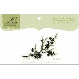 Акриловий штамп Гілочка маленька, розмір 3,8 * 2,7 см