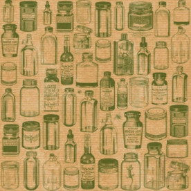 Аркуш паперу KRAFTERIA, "Bottles" 30 * 30 см, 120 г / м2 від Lesia Zgharda