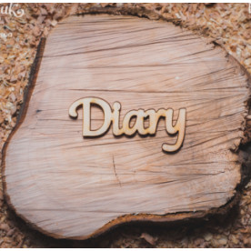 Деревянное украшение "Diary", размер 68*33 мм от Вензлик