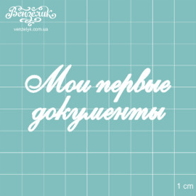 Чипборд "Мой первый Документ", размер 67*30 мм от Вензелик