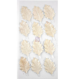 Набір листочків Artist's Aids білого кольору з глітером 12 шт. від Prima