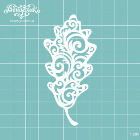 Чипборд "Листочек 3", размер 41*87 мм от Вензелик